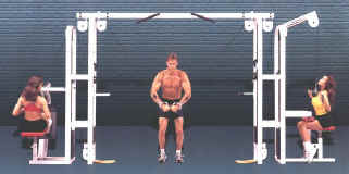 MEGATUFF ELITE Crossover Pulley w/2 Additional Stations, Selectorized
