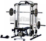 Mega Smith System & Free Weight Combo Home Gym w/ Bench
